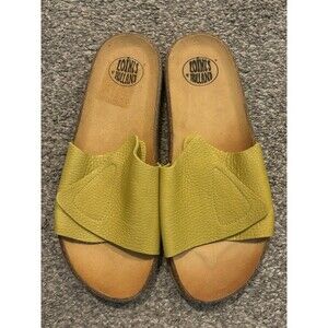 Loints Of Holland Sandals Slides Women’s Size 40 US 9-9.5 Yellow Citronella